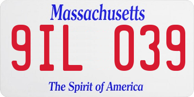 MA license plate 9IL039