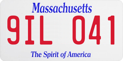 MA license plate 9IL041
