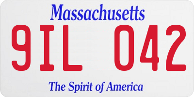 MA license plate 9IL042