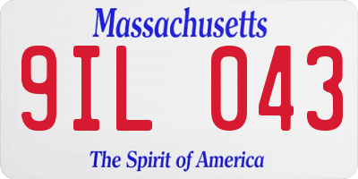 MA license plate 9IL043
