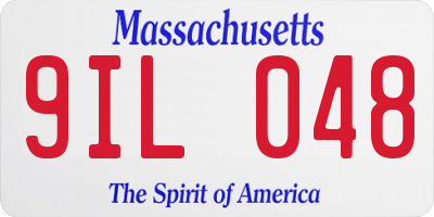 MA license plate 9IL048