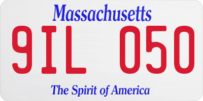 MA license plate 9IL050