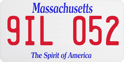 MA license plate 9IL052