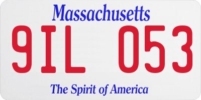 MA license plate 9IL053