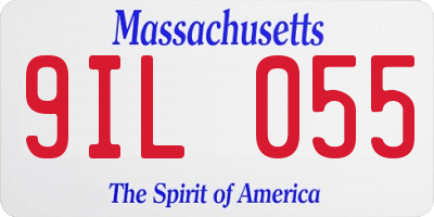 MA license plate 9IL055