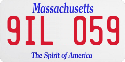 MA license plate 9IL059