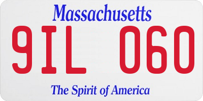 MA license plate 9IL060