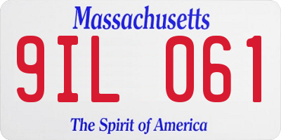 MA license plate 9IL061