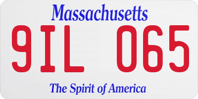 MA license plate 9IL065