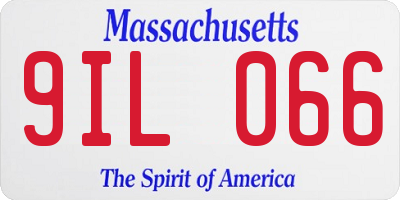 MA license plate 9IL066