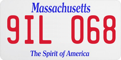 MA license plate 9IL068
