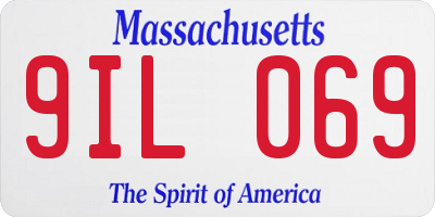 MA license plate 9IL069