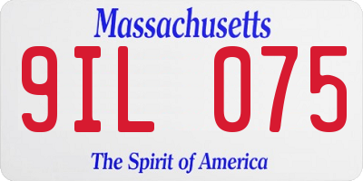 MA license plate 9IL075