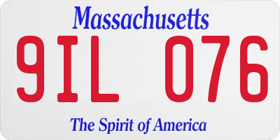MA license plate 9IL076