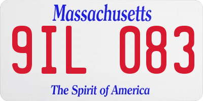 MA license plate 9IL083