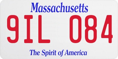 MA license plate 9IL084