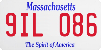 MA license plate 9IL086