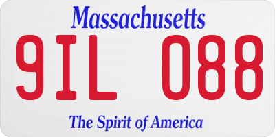 MA license plate 9IL088