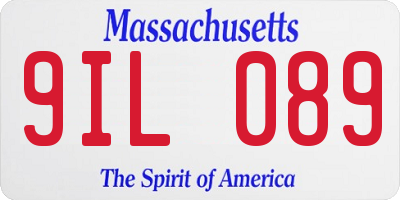 MA license plate 9IL089