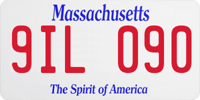 MA license plate 9IL090