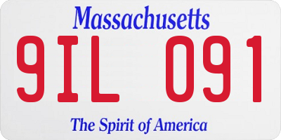 MA license plate 9IL091