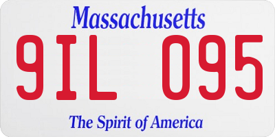MA license plate 9IL095