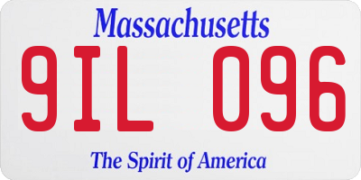 MA license plate 9IL096