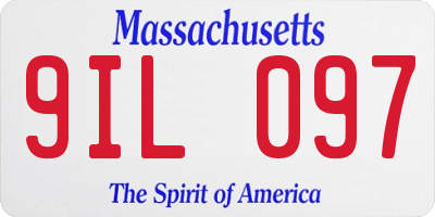 MA license plate 9IL097