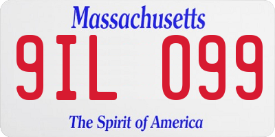 MA license plate 9IL099