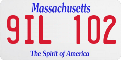 MA license plate 9IL102