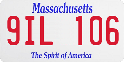 MA license plate 9IL106