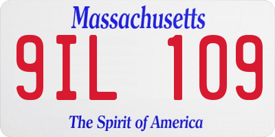 MA license plate 9IL109