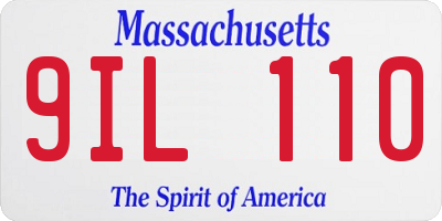 MA license plate 9IL110
