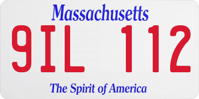 MA license plate 9IL112