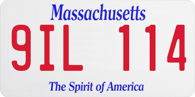MA license plate 9IL114