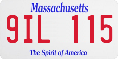 MA license plate 9IL115