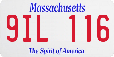 MA license plate 9IL116