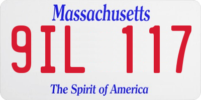 MA license plate 9IL117