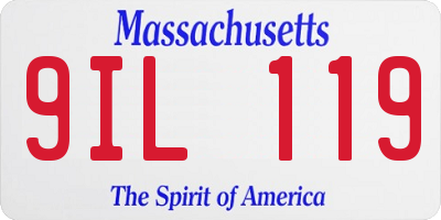 MA license plate 9IL119