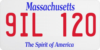 MA license plate 9IL120