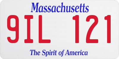 MA license plate 9IL121