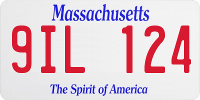 MA license plate 9IL124