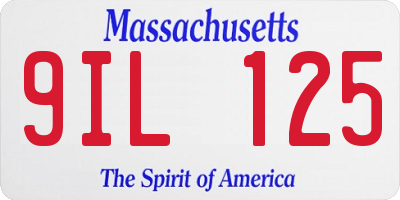 MA license plate 9IL125