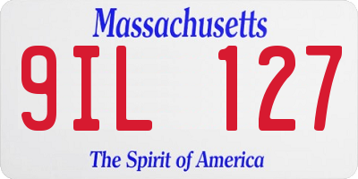 MA license plate 9IL127