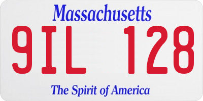 MA license plate 9IL128