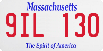 MA license plate 9IL130