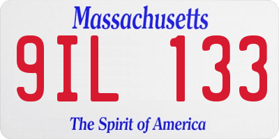 MA license plate 9IL133