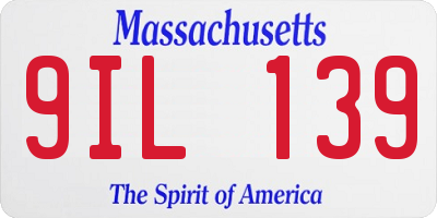 MA license plate 9IL139