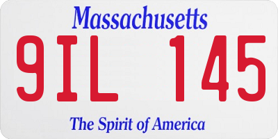MA license plate 9IL145