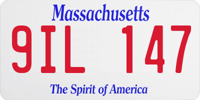 MA license plate 9IL147